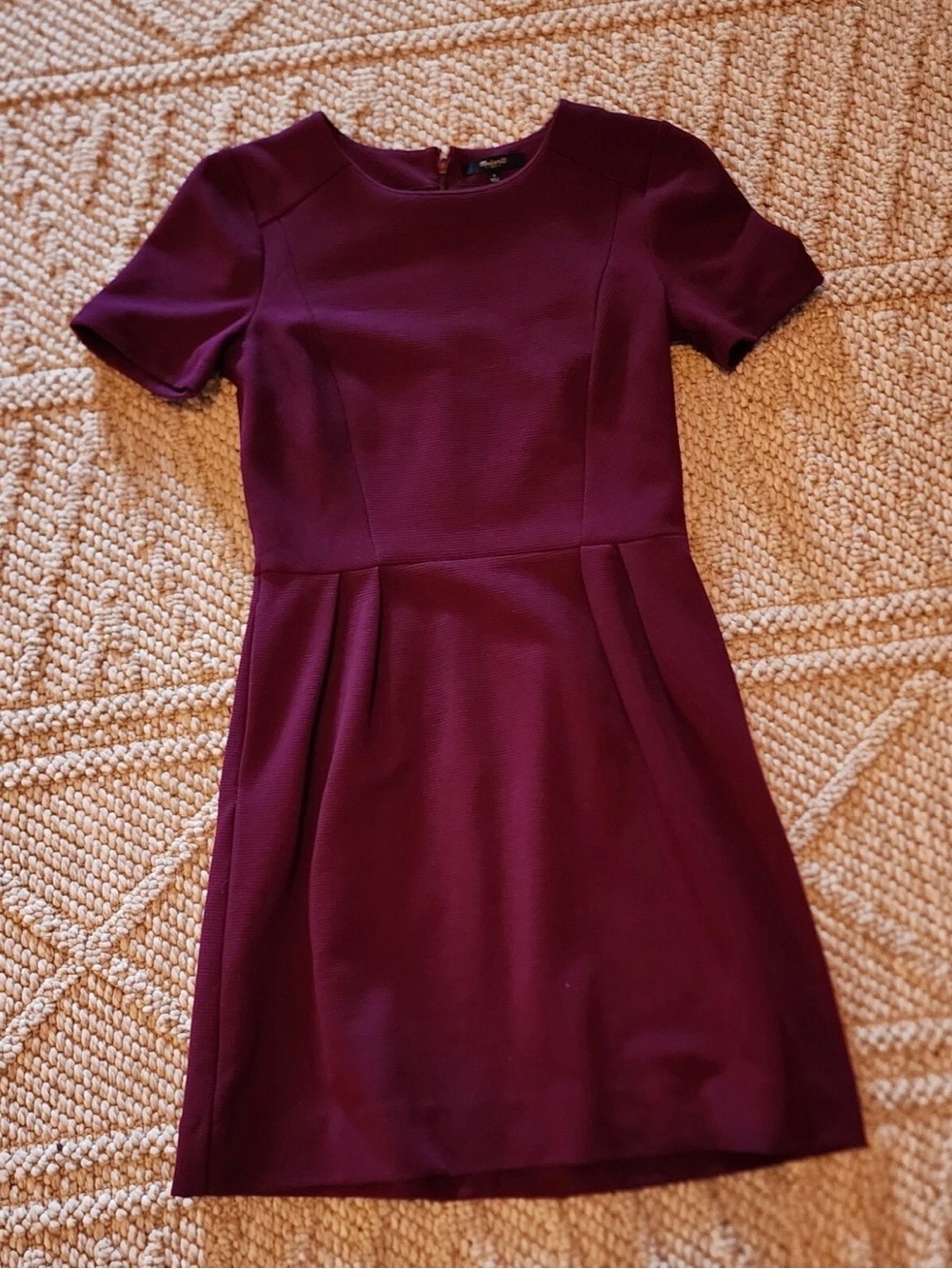 Madewell Plum Short-Sleeve Mini Dress